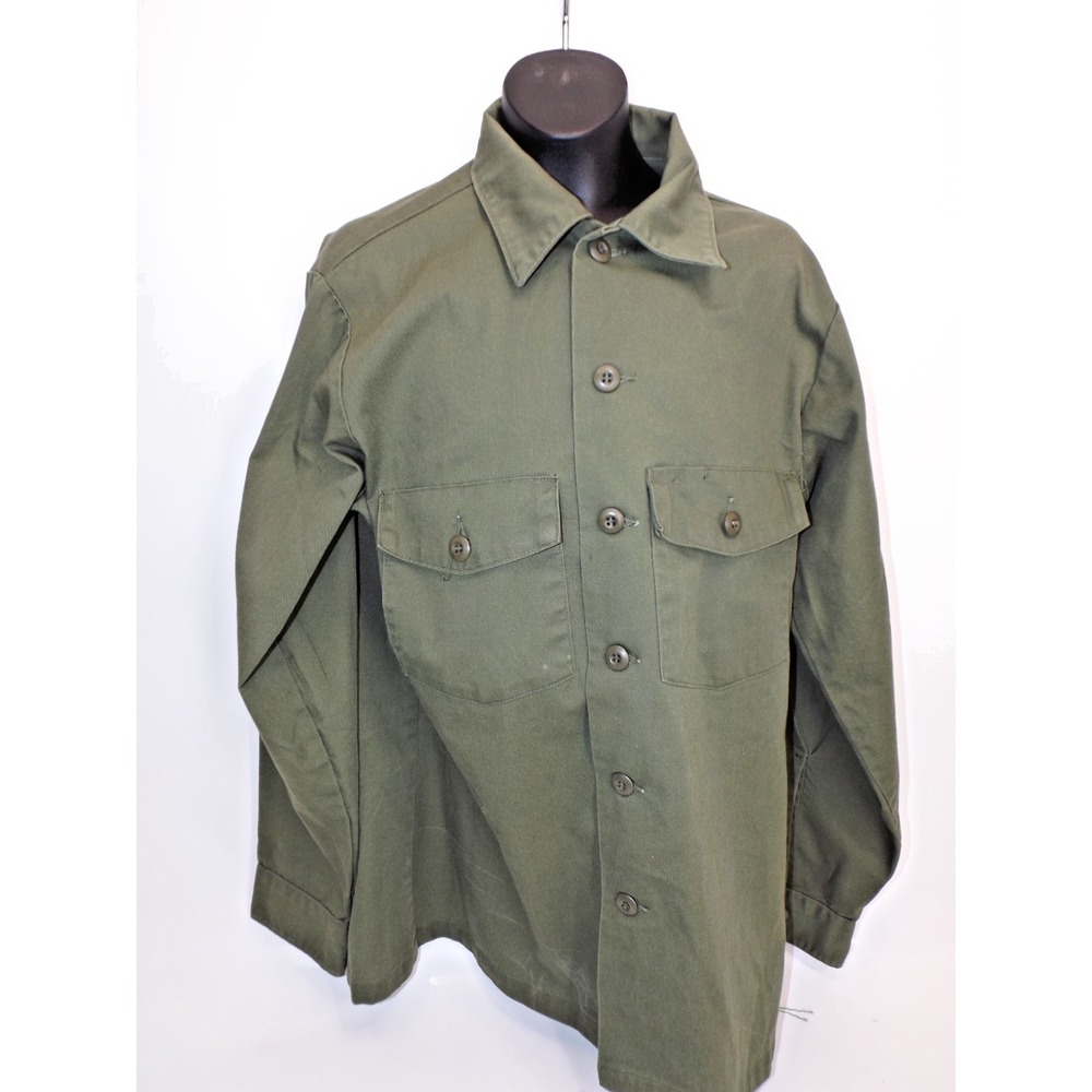 US Military Shirt OG-507  Utility Dura Press Combat Shirt -  Men's Size 15½ x 33